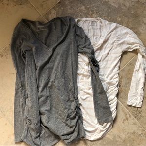 Two Motherhood Maternity Long Sleeve Shirts